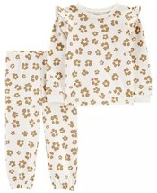 Carter&#39;s WHITE Toddler Girls Long Sleeves Top and Leopard Pant, 2-Pc Set... - $20.94