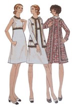 Vtg 1960s Butterick Pattern 5952 Womens Dress &amp; Coat or Jacket Sz 18 Bus... - $27.67