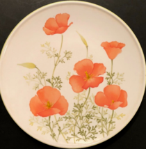 NORITAKE Japan Bright Side 9079 White Retired Poppy Floral Dinner Plate 10 1/4" - $13.68
