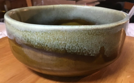 Vtg MCM Judy of California US Mo4 Drip Glaze Green Bowl Planter Pottery ... - $27.04