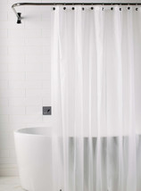 Deluxe Shower Curtain Liner Frosted Clear 70&quot;W x 72&quot;L Mildew Resistant - £7.41 GBP