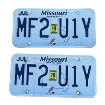 Missouri License Plates (2) Show-Me State July 2019 Sticker Blue Automob... - £10.86 GBP