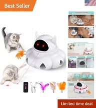 Rechargeable Interactive Cat Toy with Automatic Laser &amp; Feather Play - W... - $89.13 CAD
