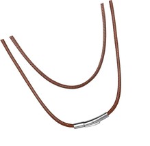 Waterproof Braided Leather Cord Chain Necklace, - $50.02