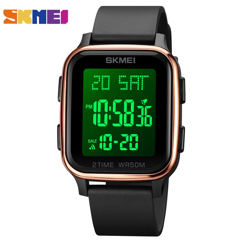  1858 Fashion Electronic LED Light Digital Watch Mens  Waterproof  Men  Clock 18 - £55.25 GBP