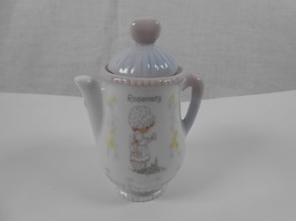 Precious Moments 1995 Teapot Shape Spice Jar Enesco ROSEMARY 4&quot; - £6.04 GBP
