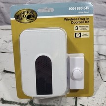 Hampton Bay Lighting Wireless Plug-In Doorbell Kit White NEW NIP  - £11.67 GBP