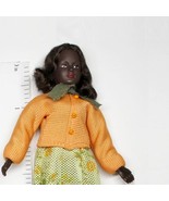 Dressed Black Lady Doll 0950 Caco Flexible Ethnic AA Dollhouse Miniature Org Jkt - $34.53