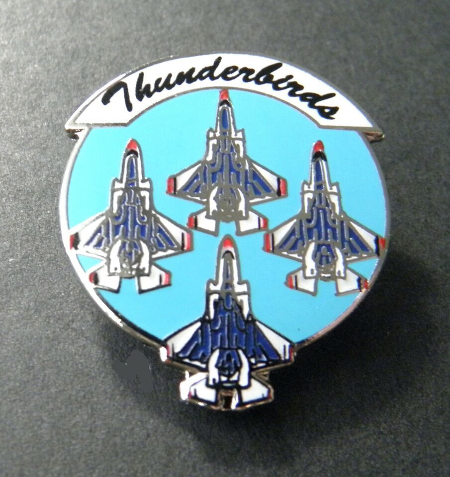 US AIR FORCE THUNDERBIRDS FORMATION LAPEL PIN 1 INCH USAF