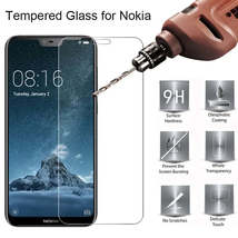 Transparent Tempered Glass for Nokia 7 Plus 8 9 Phone Film Toughed Clear... - £7.65 GBP+