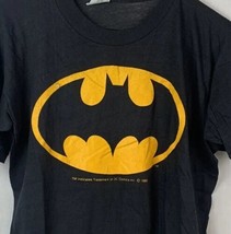 Vintage Batman T Shirt Single Stitch DC Comics Promo Tee Logo XL USA 80s - £32.12 GBP