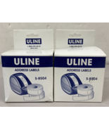 Lot of 2 Uline S-8504 2 Rolls of 350 1 1/8 X 3 1/2 Direct Thermal Label ... - $22.26 CAD