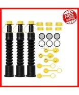 Easy Pour Gas Can Spout Kit - 3 Flexible Extensions + Caps for 1-10 Gal ... - $31.67