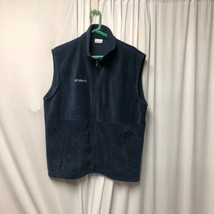 Columbia Cathedral Peak Fleece Vest Mens Large Zippered Navy Blue NEW - £21.51 GBP