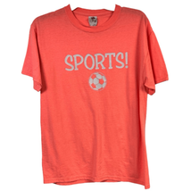 Fruit Of The Loom Womens Coral Sports Soccer No 4 Cotton Blend T-Shirt Medium - £8.96 GBP