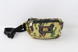 Vtg 90s Streetwear Distressed Camouflage Festival Fanny Pack Belted Wais... - $34.60