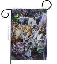 Purfect Gardening Buddies Garden Flag Dog 13 X18.5 Double-Sided House Banner - £15.71 GBP