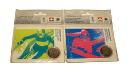 25c Vancouver 2010 Olympics Coin Sport Cards Alpine Skiing Mule &amp; Snowboarding - £63.47 GBP