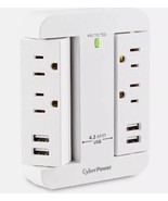 CyberPower 4 outlet swivel 4USB GP400U4AWH Outlet Surge with 4.2A - $12.82