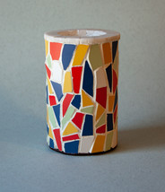 Portalapices o portacepillo cerámico con mosaico  trencadís. Vasos de mo... - $1,495.35 MXN