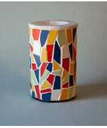Portalapices o portacepillo cerámico con mosaico  trencadís. Vasos de mo... - $1,495.35 MXN