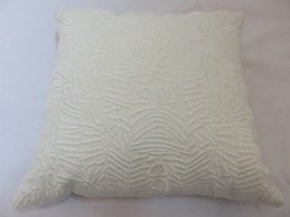 Donna Karan Animal Embroidered Deco pillow Ivory Cream NWT - £57.00 GBP