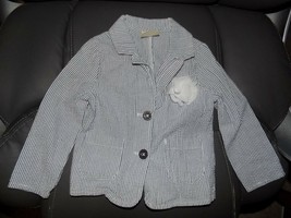 Oshkosh Seersucker Dress Jacket W/Flower Size 2T Toddlers EUC - £14.33 GBP