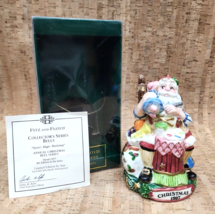 VTG 1997 FITZ & FLOYD Santas Magic Workshop Collectors Series Bell 4th Edition - $29.69