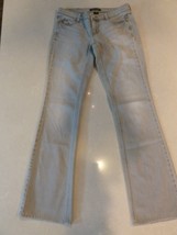 White House Black Market Noir Bootcut Jeans Women&#39;s 2R Gray Low Rise Emb... - £13.94 GBP