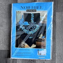 Nob Hill Linens Turquoise Margarites Table Topper Stamped Crewel Embroid... - $42.31