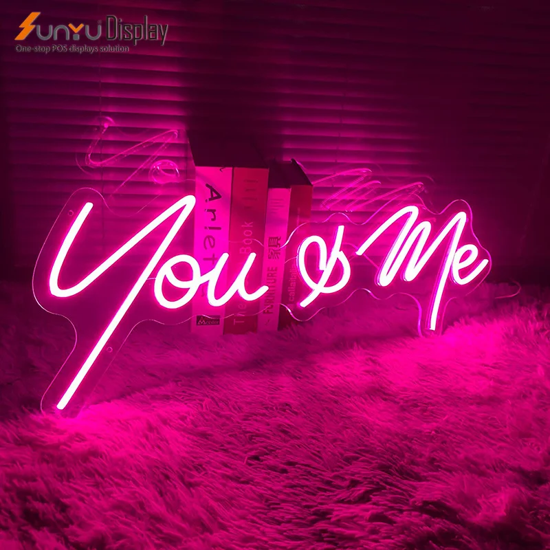 Ineonlife Customized You and Me Neon Sign Light Up Indoor Bedroom Room Wall Deco - £138.80 GBP