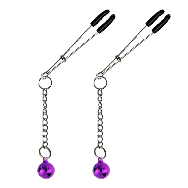 House Home 1 Pair Metal cilp on Mature Clamps With Bells or Circle Flirting Teas - £19.45 GBP