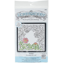 Design Works/Zenbroidery Stamped Embroidery 10&quot;X10&quot;-Garden - £9.19 GBP
