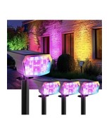 Outdoor LED Solar Spotlights Wall Garden Yard Path Waterproof RGBW 4 Pac... - $34.64