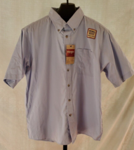 NWT Wrangler Authentics Blue Cotton Button down Shirt Mens Size XL - $24.74