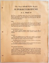1931 Sparton Radio Superheterodyne Model 10 Info Advertisement Catalog P... - $371.81 MXN