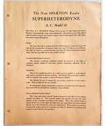1931 Sparton Radio Superheterodyne Model 10 Info Advertisement Catalog P... - $19.99