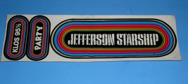 Jefferson Starship Bumpersticker Vintage 1984 KLOS Radio Nuclear Furniture  - £15.97 GBP