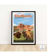 Badlands Print | National Park Print | Badlands Wall Art  | Badlands Pos... - £11.51 GBP+