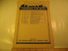 Vintage Sheet Music Song Of The Buccaneers 1934 Choruses For Boys [Z23c] - £3.75 GBP