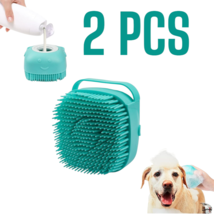 Soft Dog Bath Brush Pet Shampoo Massage Dispenser Grooming Shower Silicone - $6.99