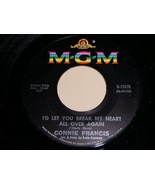 Connie Francis Love Is Me Love Is You I&#39;d Let You Break 45 Rpm Record MG... - €13,09 EUR