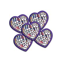 NEO Tactical Gear 100% Embroidered All You Need is Love Iron-On Sew On 5 Pack Pa - £12.75 GBP