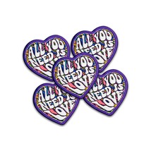 NEO Tactical Gear 100% Embroidered All You Need is Love Iron-On Sew On 5 Pack Pa - £12.57 GBP