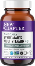 New Chapter Men&#39;s Multivitamin 40 Plus for Energy, Heart, Prostate + Immune Supp - £73.36 GBP