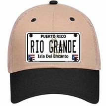 Rio Grande Puerto Rico Novelty Khaki Mesh License Plate Hat - £22.79 GBP