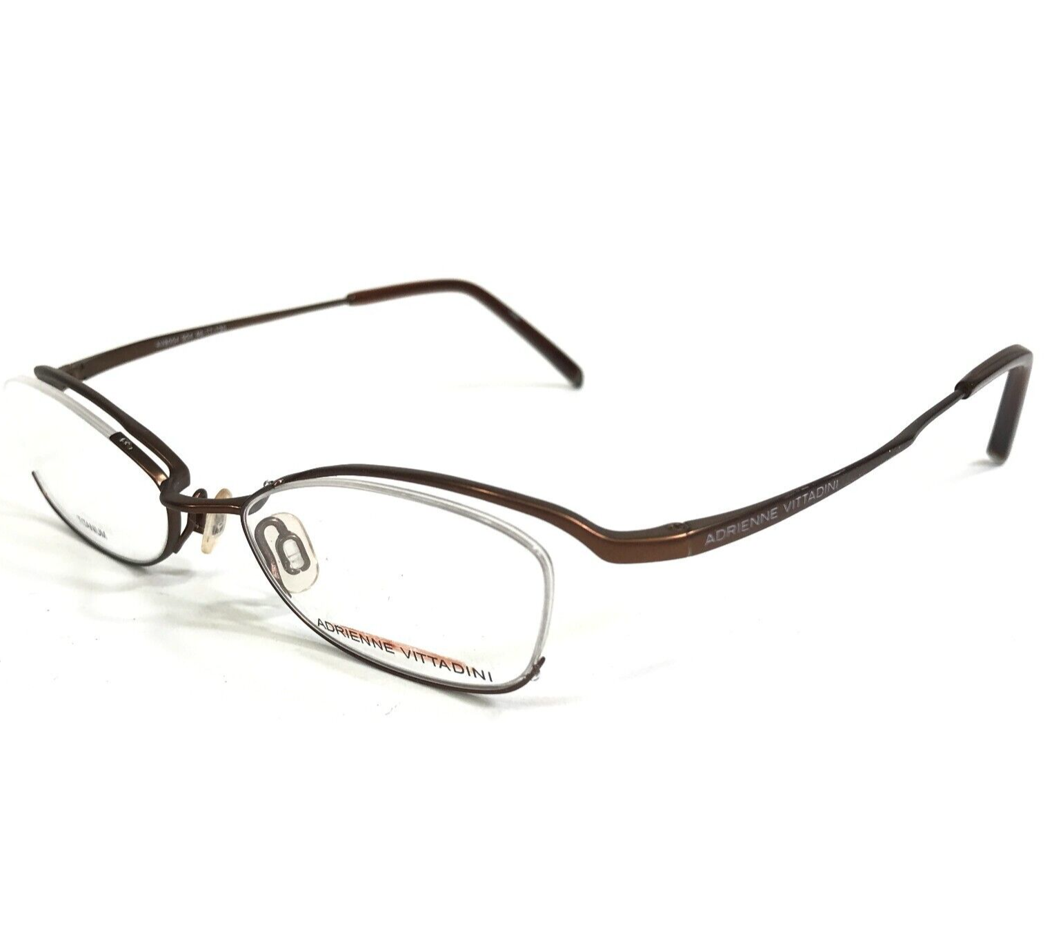 Adrienne Vittadini Eyeglasses Frames AV8004 904 Brown Half Rim 48-17-135 - $41.77
