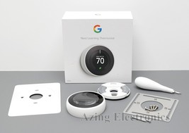 Google Nest 3rd Gen T3017US Learning Thermostat - White FULL SET - £68.44 GBP