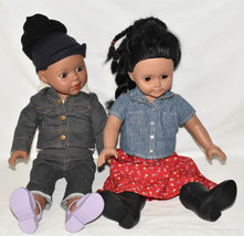 2 Madam Alexander African American Dolls 18&quot; Fully Clothed Dolls 2004 &amp; 2009 - £58.77 GBP