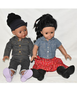 2 Madam Alexander African American Dolls 18&quot; Fully Clothed Dolls 2004 &amp; ... - £59.95 GBP